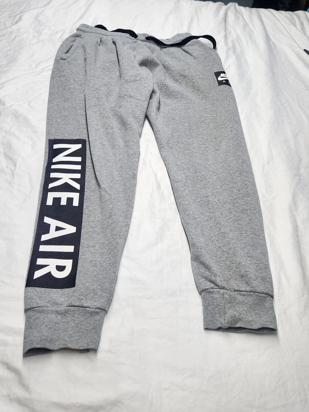 Nike Gray 'NIKE AIR' Logo Track Joggers